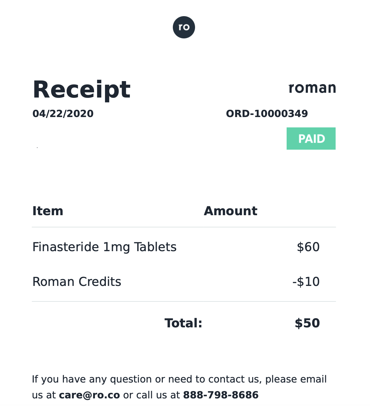 How can I find my order number or receipt?